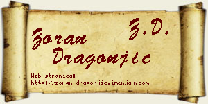 Zoran Dragonjić vizit kartica